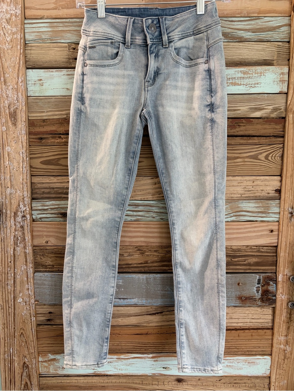 G-Star RAW Lynn Mid Skinny Jeans W24 L28 Light Wash
